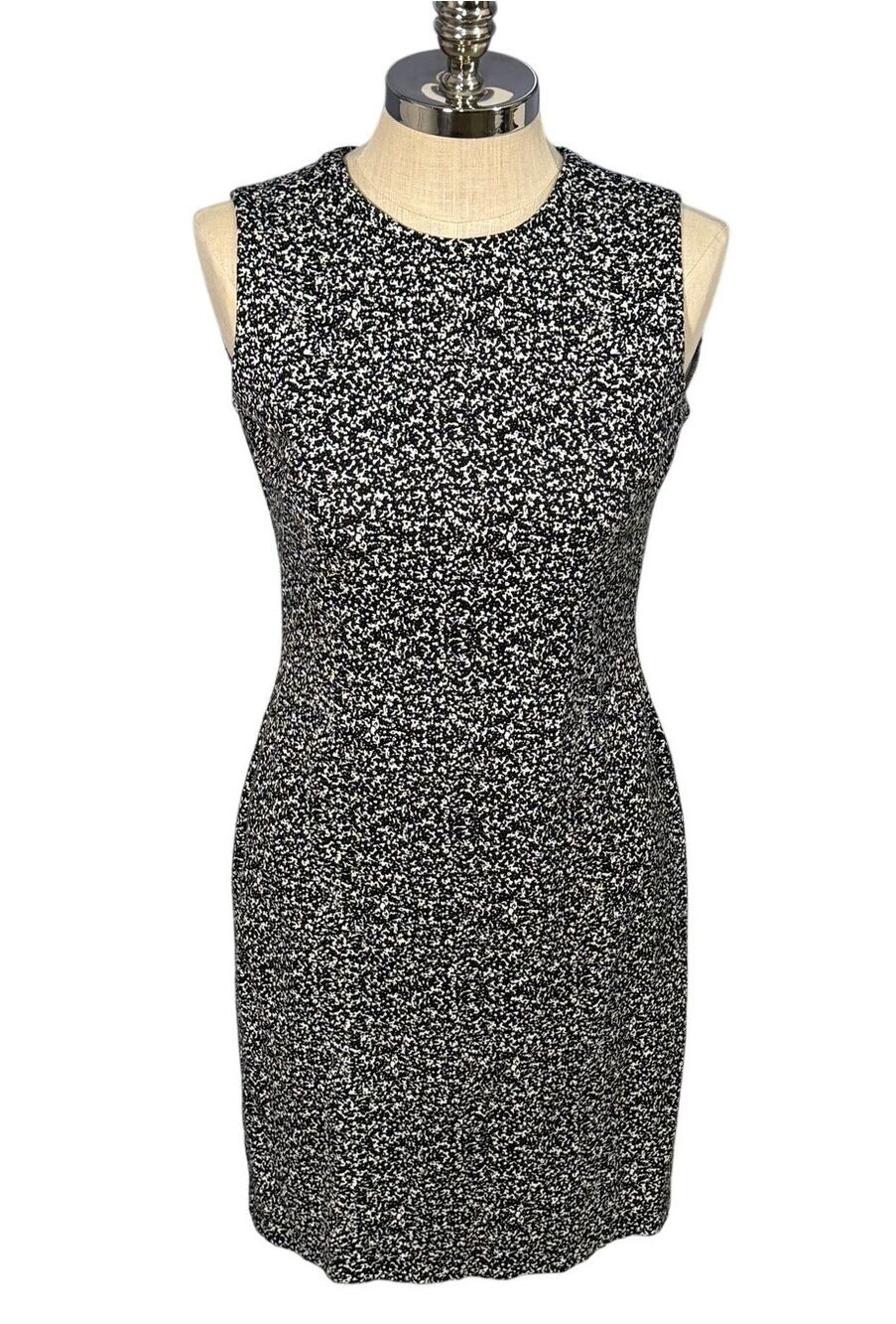 J. McLaughlin Womens Black and White Sheath Dress Size Medium